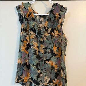 PAIGE Multicolor Floral Ruffle Blouse